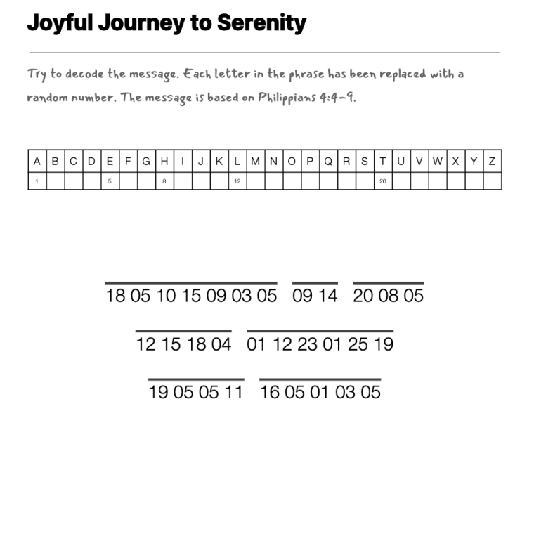 The Language of Peace cryptogram